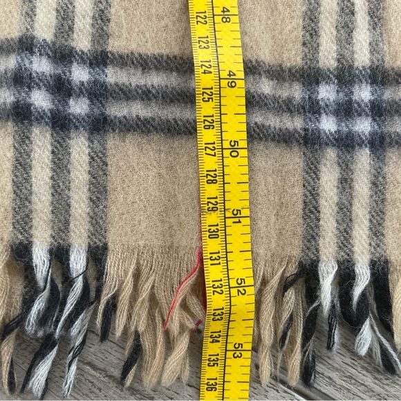 Pure Lambswool Tan and Black Scarf - Picture 4 of 4